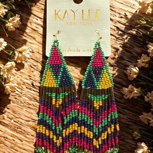 Kay Lee Colorful Seed Bead Earrings